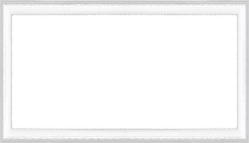 White picture vintage horizontal frame. Cut out, png.